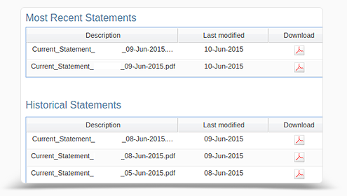 BAXTER-FX e-statements